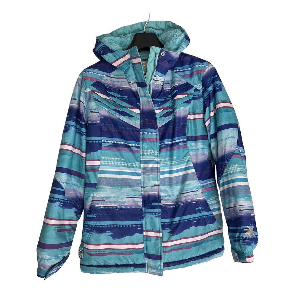ZEROXPOSUR Coat Jacket w/Hood Purple Blue Green Youth Girls SIZE 14/16